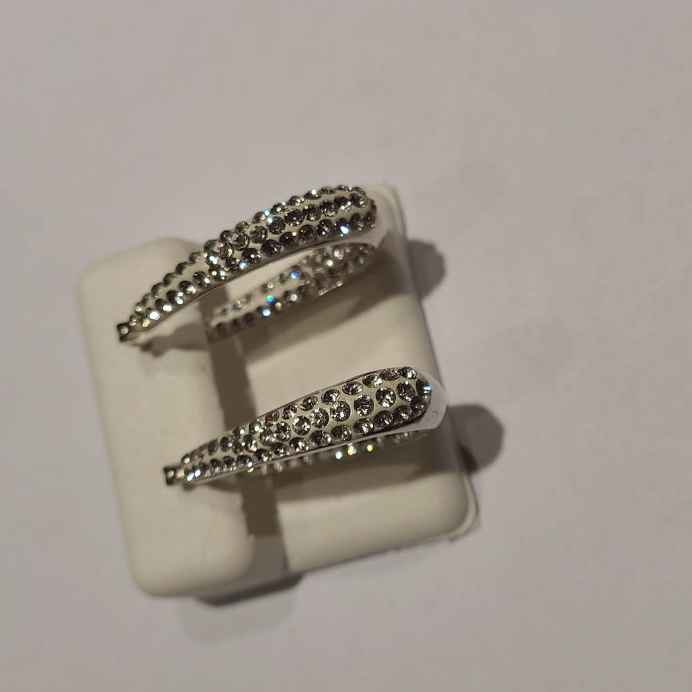 Lady's Sterling silver hoop earrings.